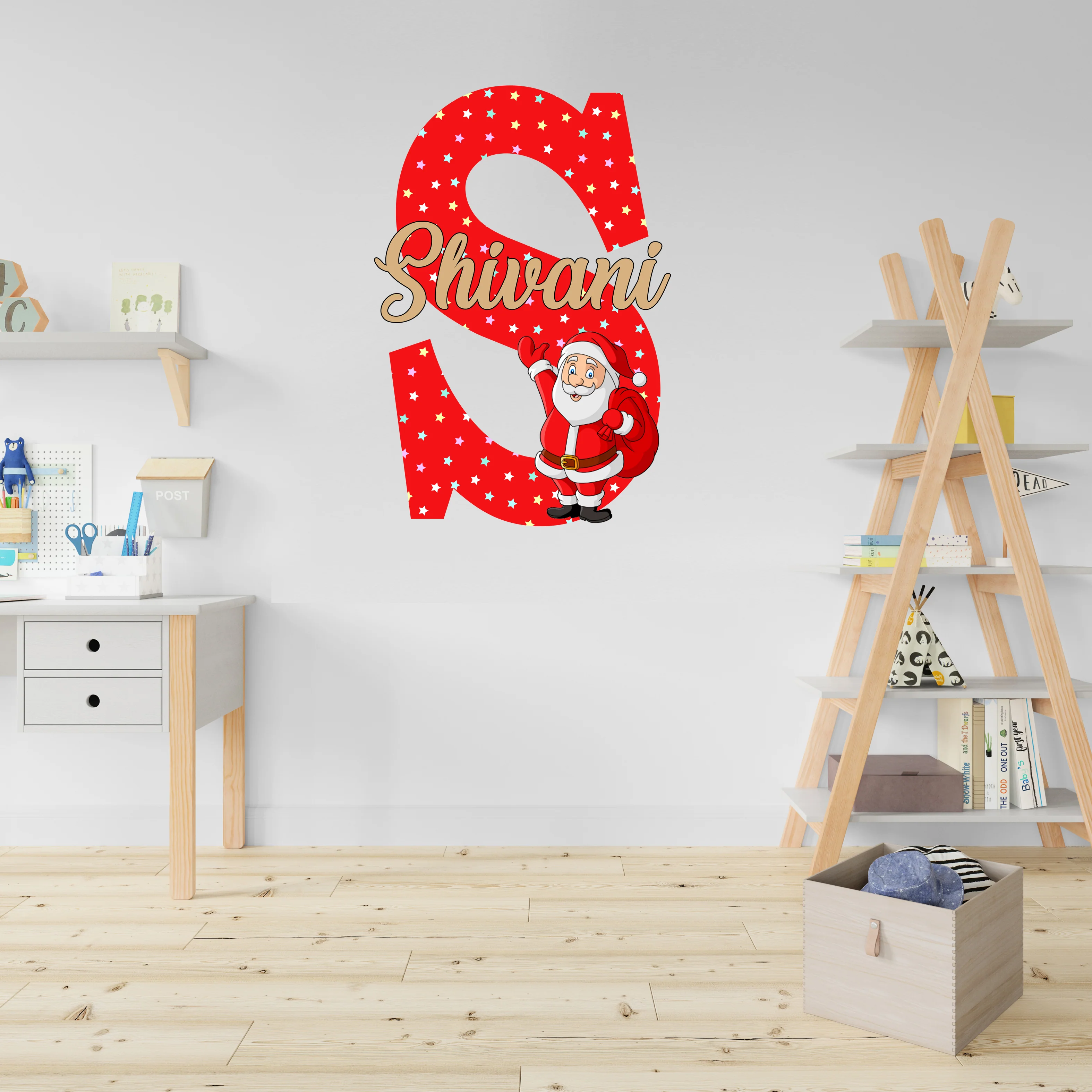Santa Clause Theme Name Plate
