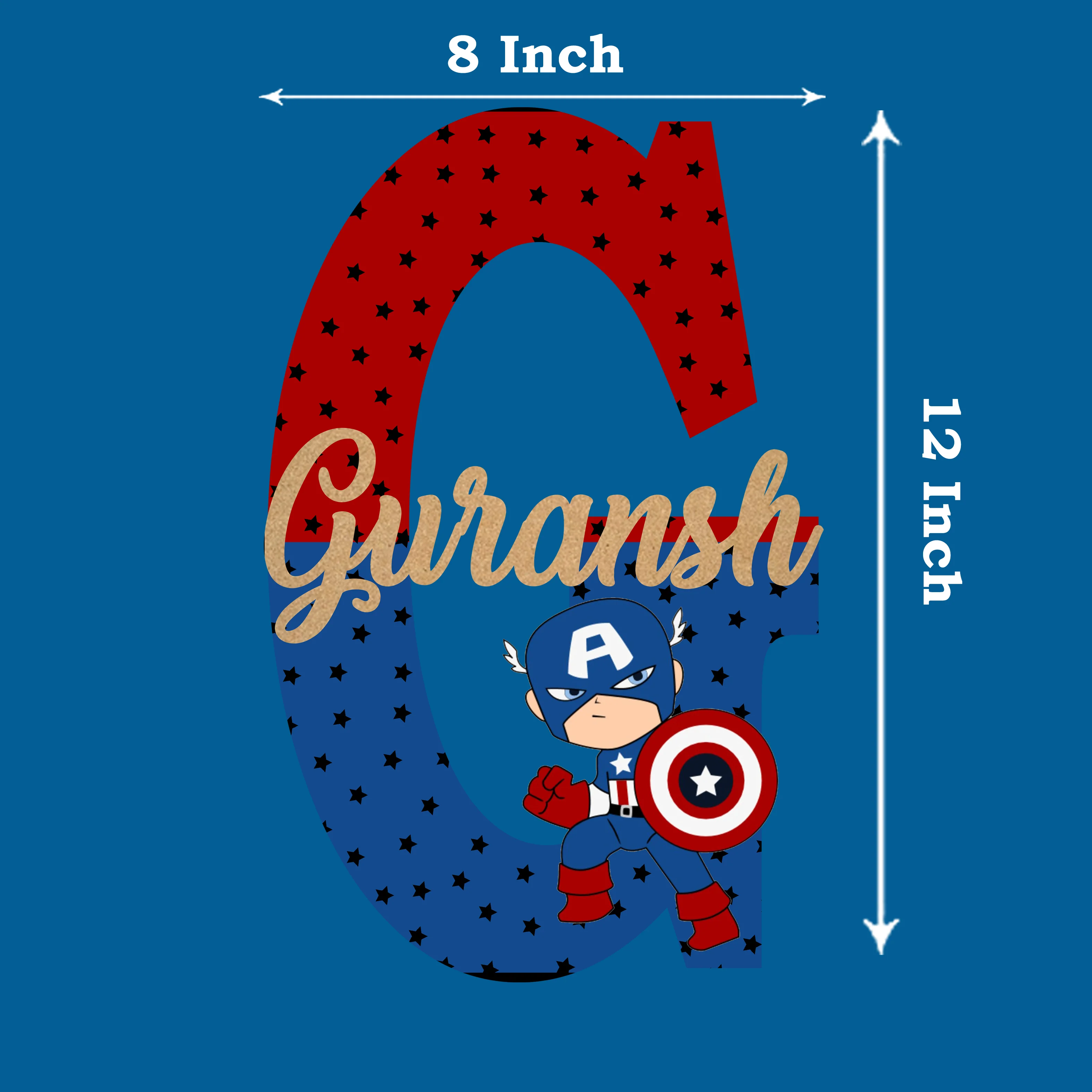 Captain America Theme Name Plate - Image 3