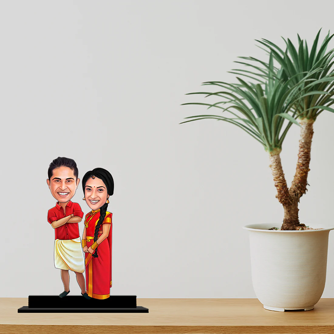 Traditional South Indian Attire Caricature - Image 3