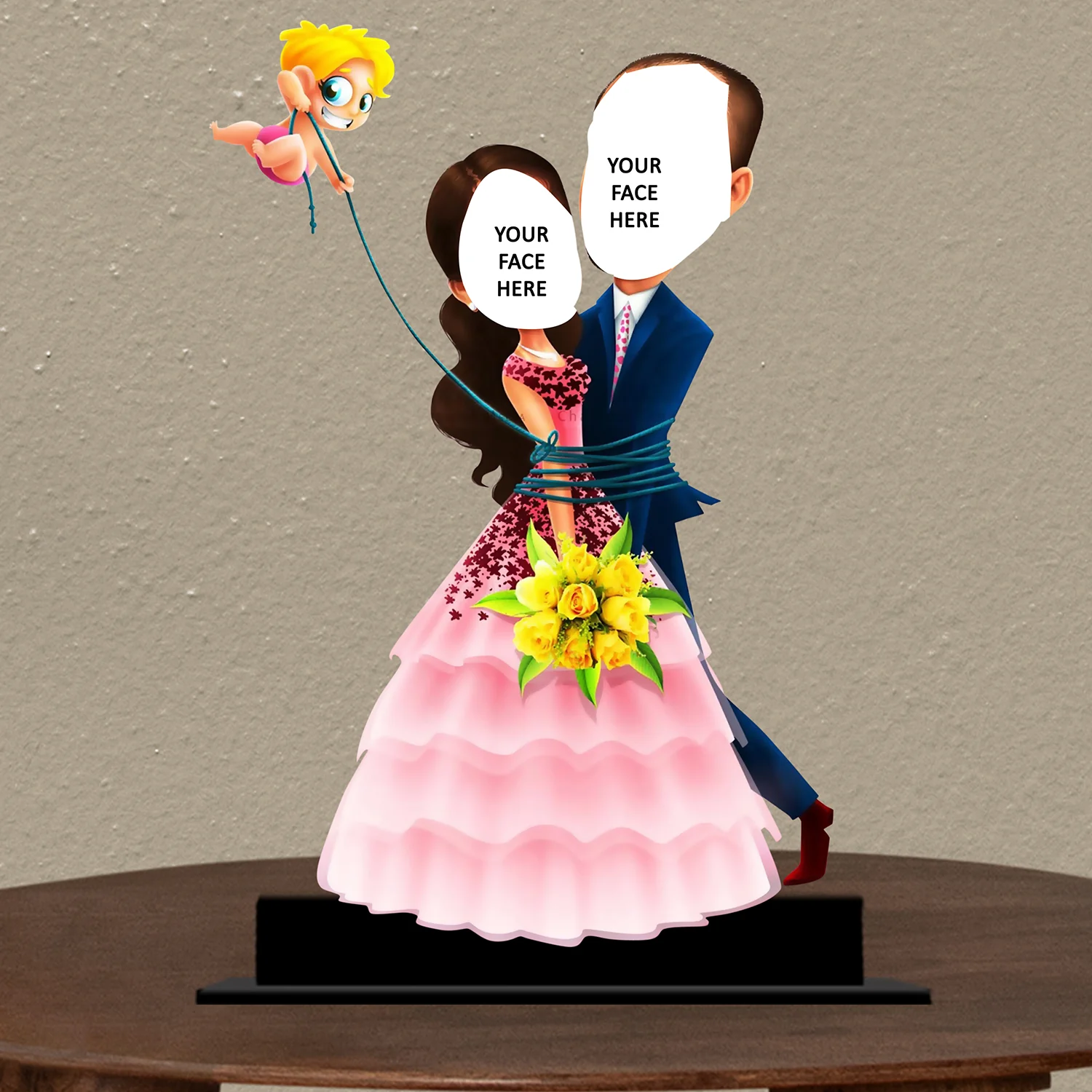 Stuck with each other Couple Caricature - Image 2