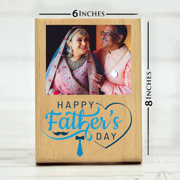 Father's Day Photo Frame in Wood(Size 6X8 Inches) - Image 3
