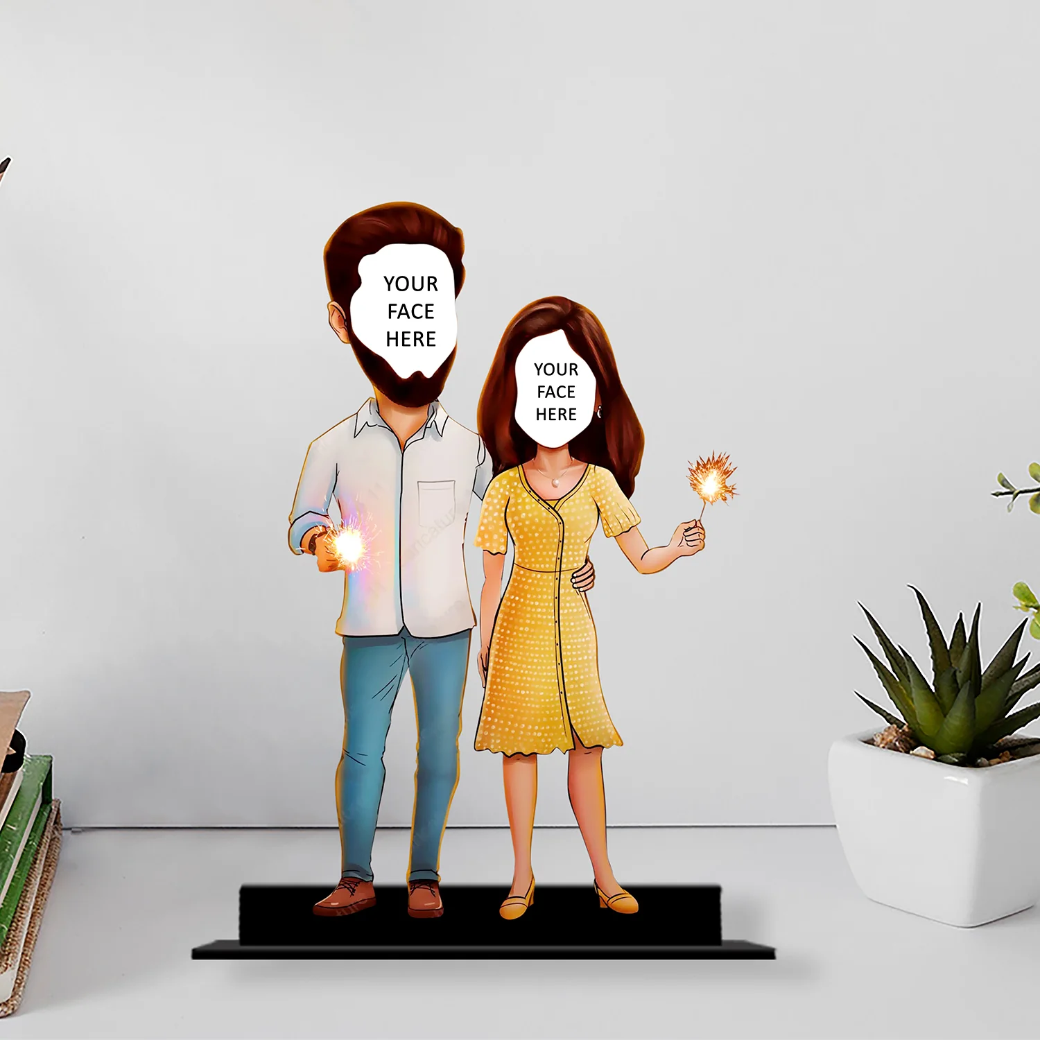 Festive Couple Caricature - Image 2