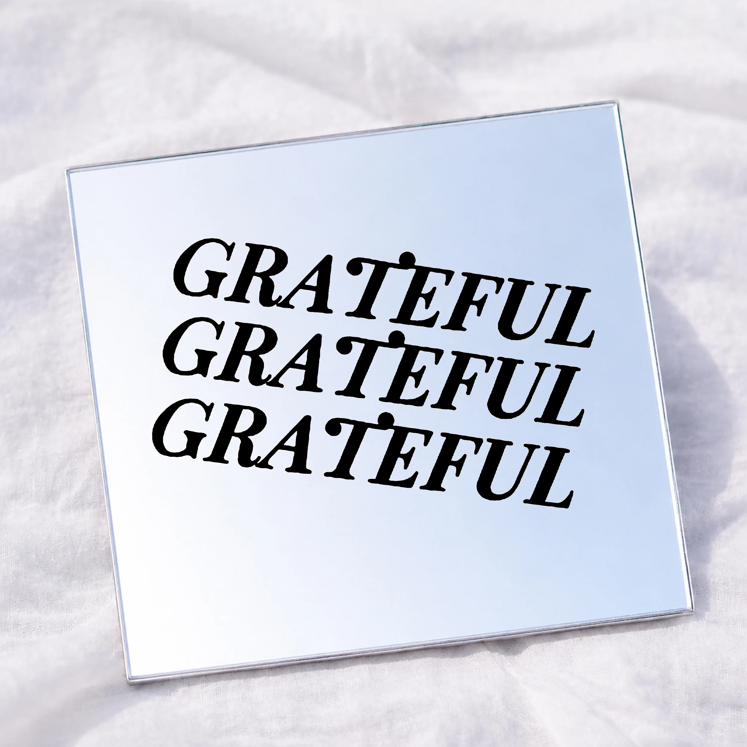 Grateful Square Affirmation Mirror