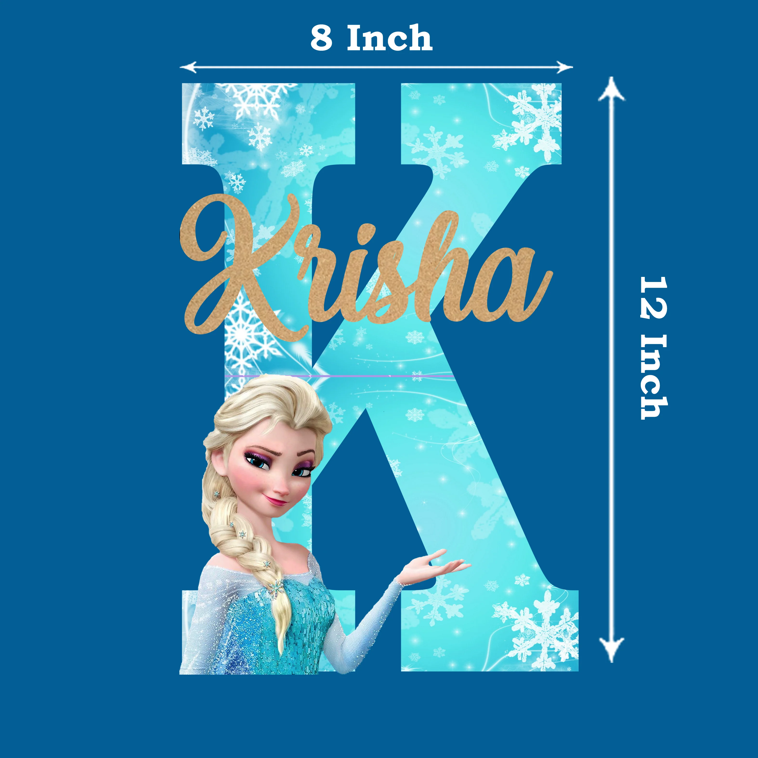 Frozen Princess Theme Name Plate - Image 3
