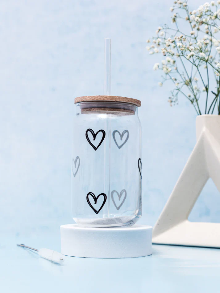 Love is in the air Glass Can - Image 2
