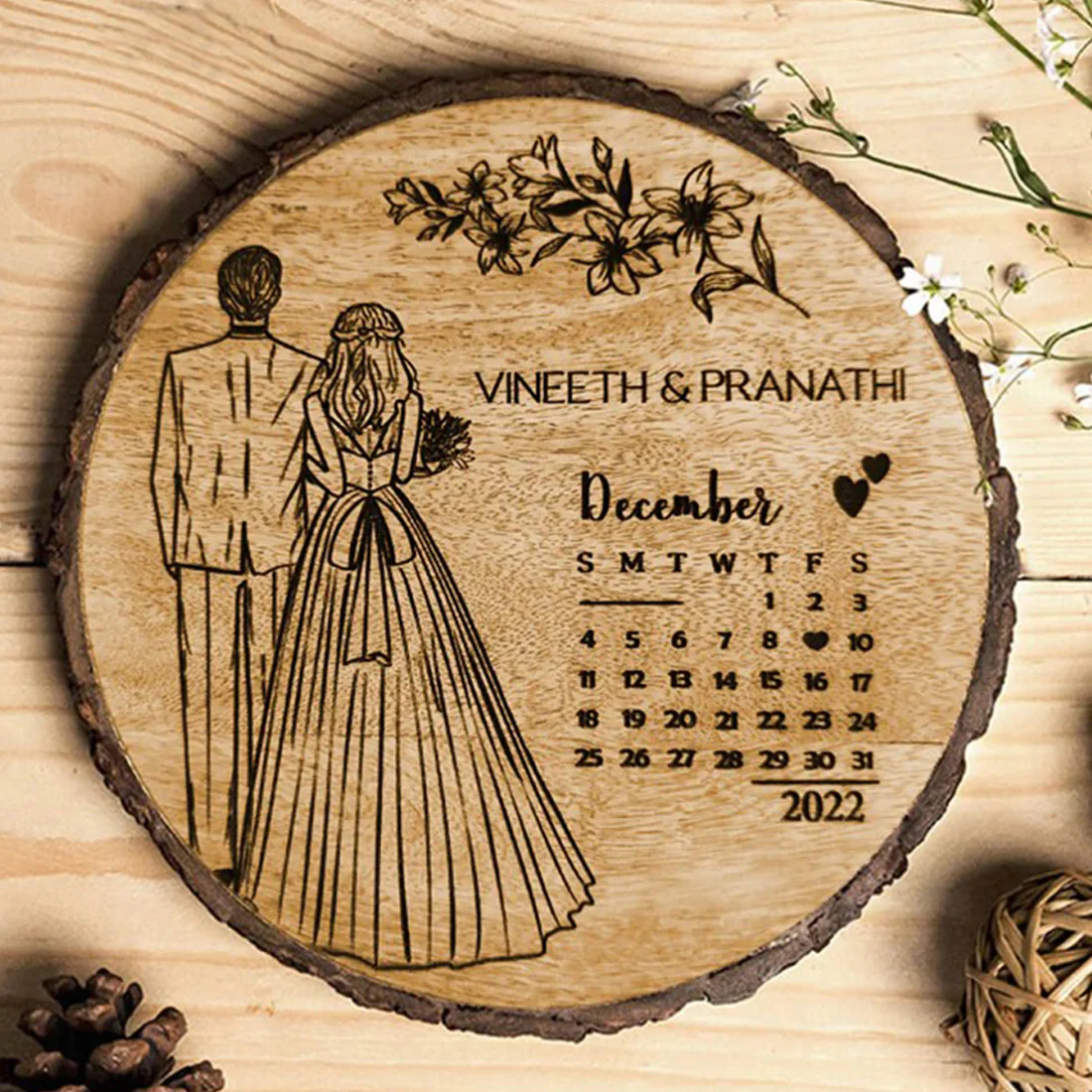 Natural wooden With Engraving - Image 2
