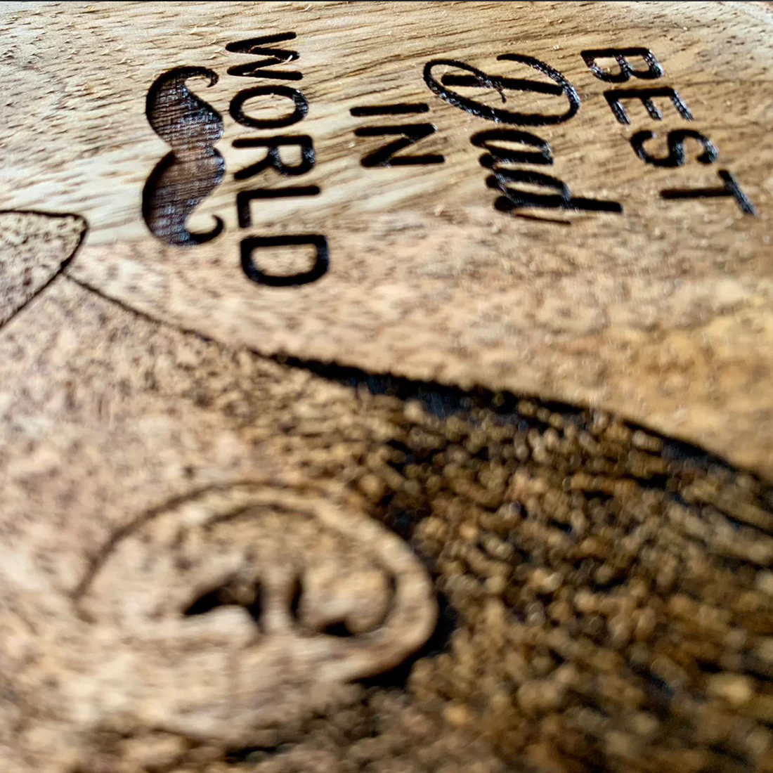 Natural wooden With Engraving For Father - Image 3