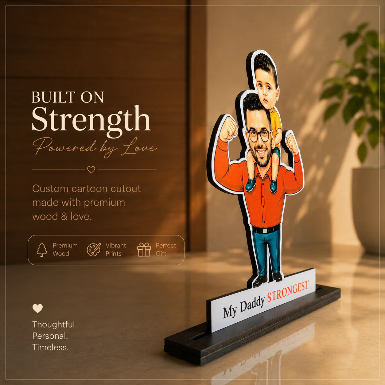 “My Daddy Strongest” Cartoon Cutout - Image 3