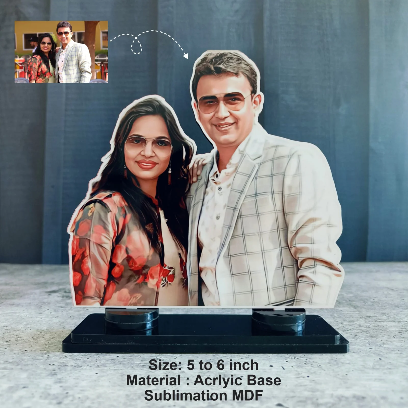 Personalized Magnetic Couple Caricature | Perfect Gift for Loved Ones