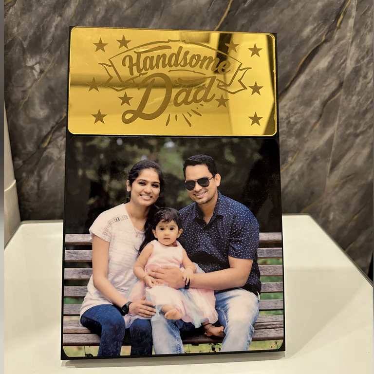 Personalized Wooden Table Top Photo Frame With Customise Text - Image 3