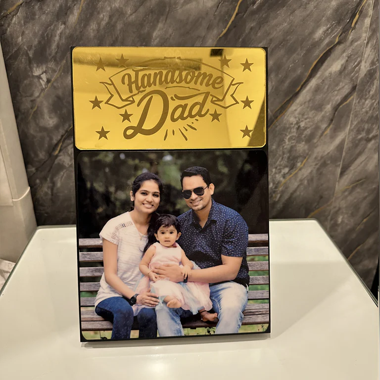 Personalized Wooden Table Top Photo Frame With Customise Text - Image 4