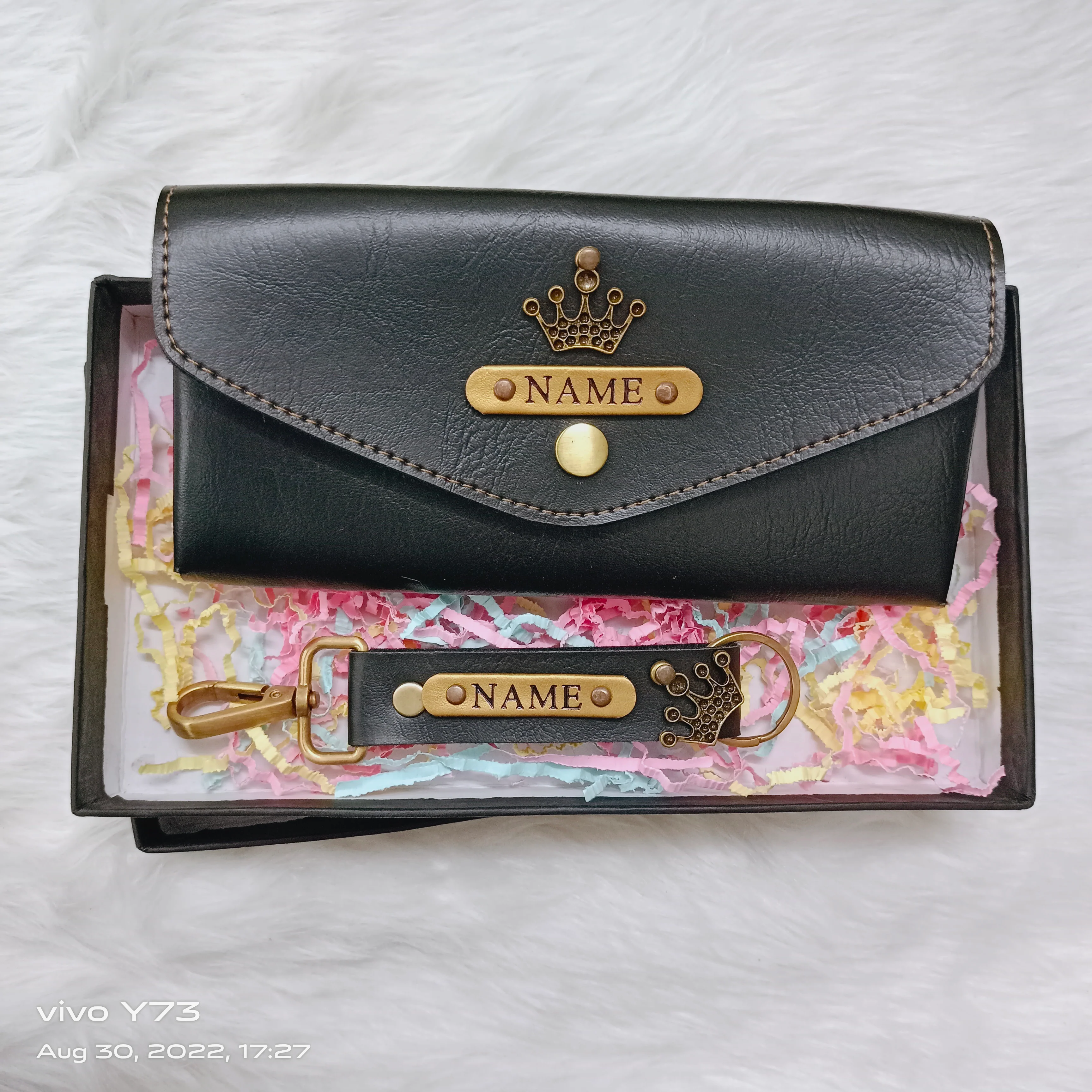 Set of Customised Name Ladies Wallet and Name Keychain - Image 6