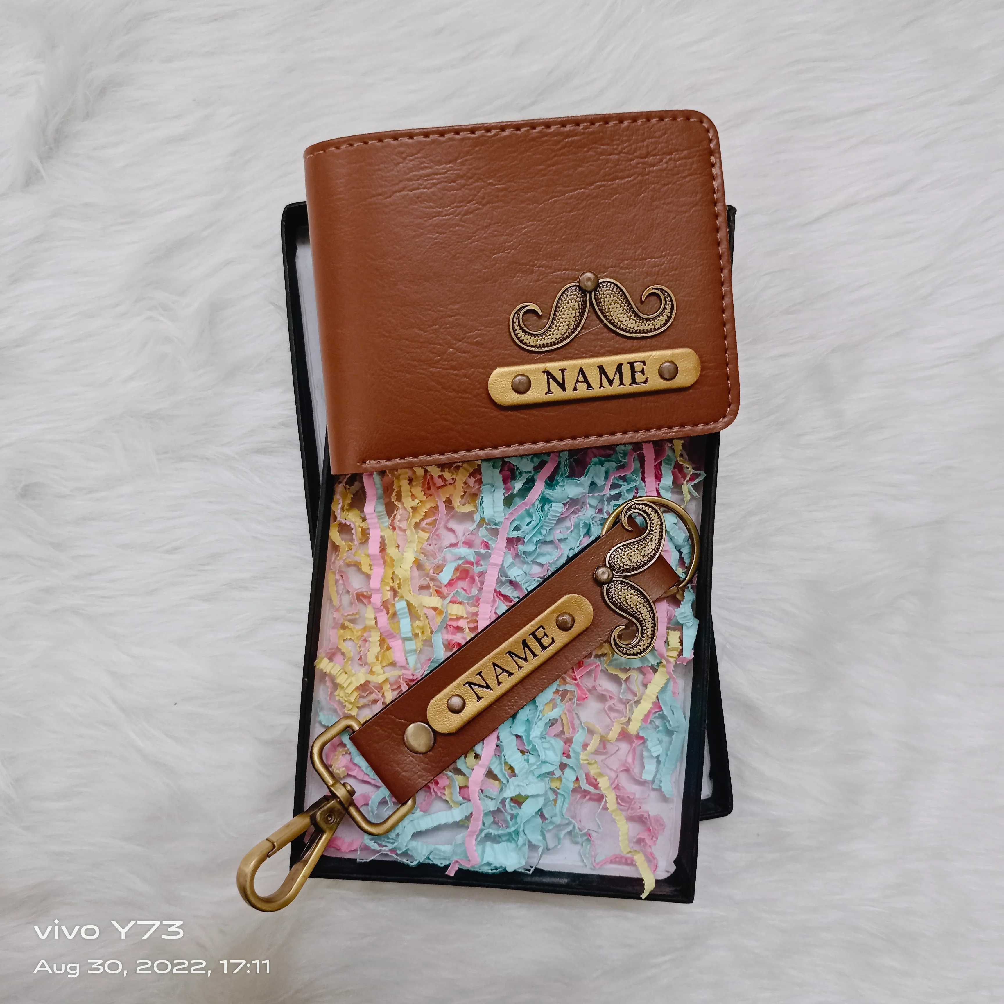 Set of Customised Name Wallet and Name Keychain - Image 5